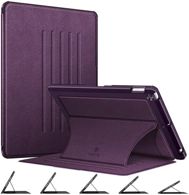 Main image of Fintie Magnetic Stand Case for iPad 9th / 8th / 7th Generation (2021/2020/2019) 10.2 Inch, [Multiple Secure Angles] Shockproof Rugged Soft TPU Back Cover, Auto Sleep Wake, Purple