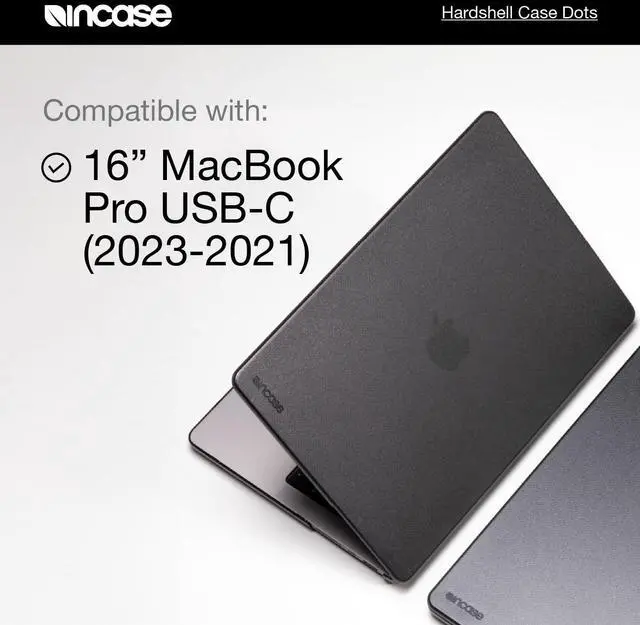 Alt view image 3 of 5 - Incase Dots Hardshell with Makrolon(r) - MacBook Pro 16 inch Case - 2024, 2023, 2022, 2021, M4, M3, M2, M1 - MacBook Case, Laptop Cover, Protective Hard Shell, Scratch Resistant, Lightweight - Clear