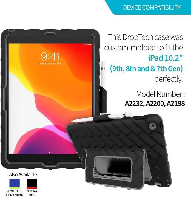 Alt view image 2 of 5 - Gumdrop Hideaway Case Fits Apple iPad 9th | 8th | 7th Gen (10.2-inch) Designed for K-12 Students Teachers and Classrooms - Drop Tested Rugged Shockproof Bumpers for Reliable Device Protection - Black