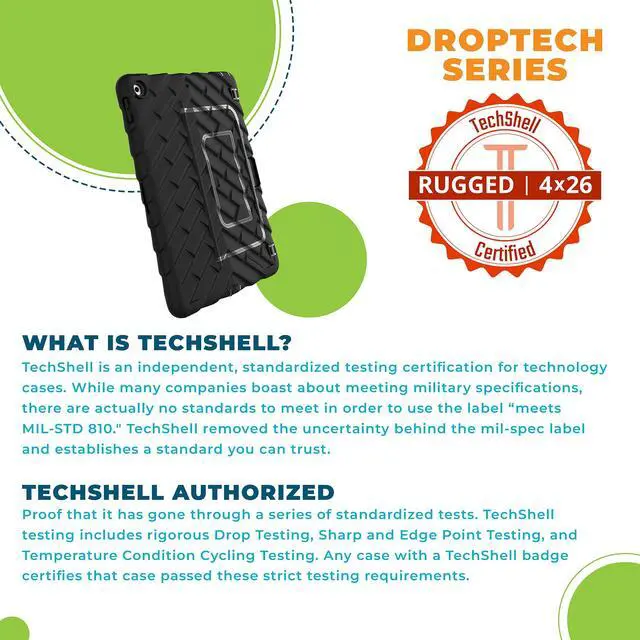 Alt view image 3 of 5 - Gumdrop Hideaway Case Fits Apple iPad 9th | 8th | 7th Gen (10.2-inch) Designed for K-12 Students Teachers and Classrooms - Drop Tested Rugged Shockproof Bumpers for Reliable Device Protection - Black