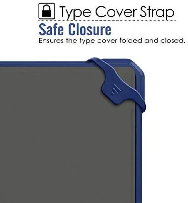 Alt view image 5 of 5 - MoKo Case Fit Microsoft Surface Pro 7 Plus/Pro7/Pro 6/Pro 5/Pro 2017/Pro 4/Pro LTE, All-in-One Protective Rugged Cover Case with Pen Holder, Hand Strap, Compatible with Type Cover Keyboard, Blue