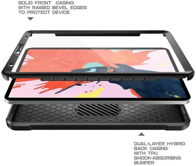 Alt view image 5 of 5 - iPad Pro 11 '' Case 2018 Release, SUPCASE UB Pro Series with Built-in Screen Protector Kickstand Full-body Rugged Protective Case for Apple iPad Pro 11 Inch 2018, Not Compatible Apple Pencil (Black)