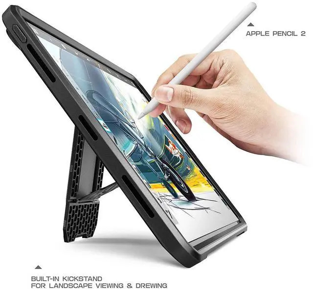Alt view image 4 of 5 - iPad Pro 11 '' Case 2018 Release, SUPCASE UB Pro Series with Built-in Screen Protector Kickstand Full-body Rugged Protective Case for Apple iPad Pro 11 Inch 2018, Not Compatible Apple Pencil (Black)