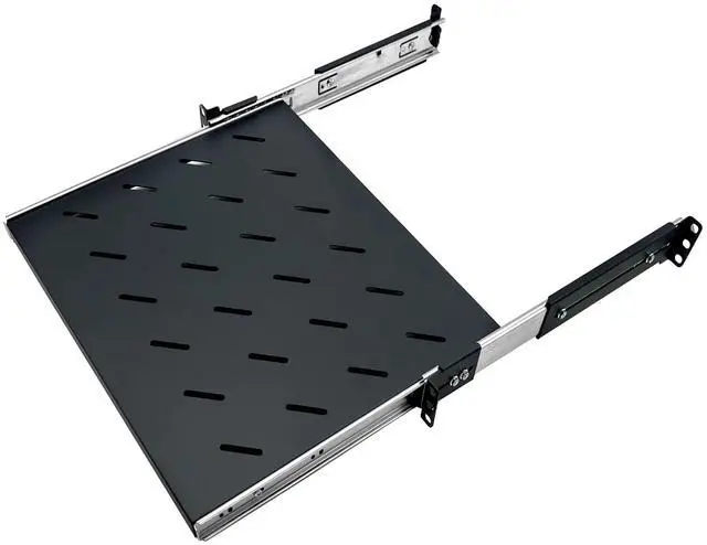 Main image of Electriduct 1U Sliding Shelf 14" Depth - Universal 19" Vented Rack Mount Tray 4-Post Network Equipment Server Cabinet Audio System Enclosure