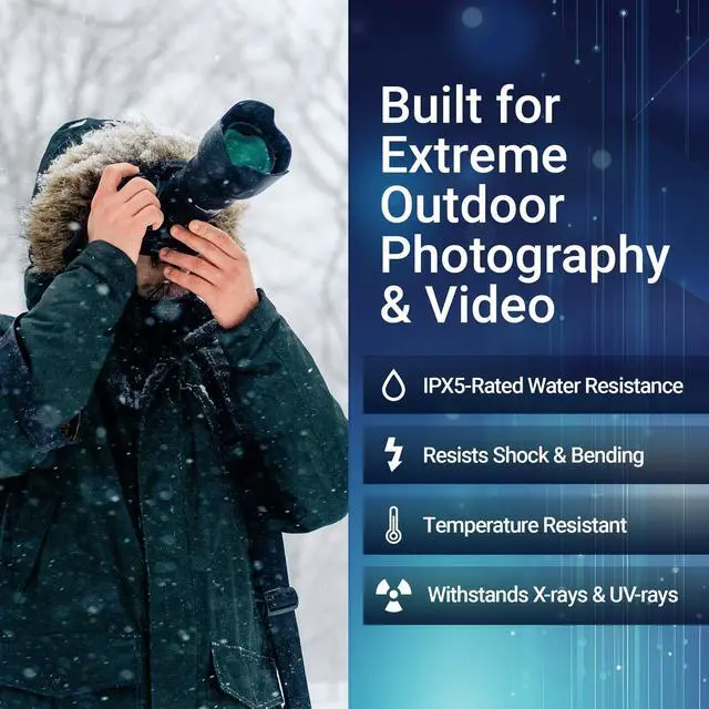Alt view image 5 of 5 - PixelFlash 400 GB CFexpress Type B 4.0 Titanium, 3950/3650 MB/s VPG800, CF Express Memory Card for Photographers & Videographers, Lab Tested, 12K Video 400GB Cinematic Series 2025 Model