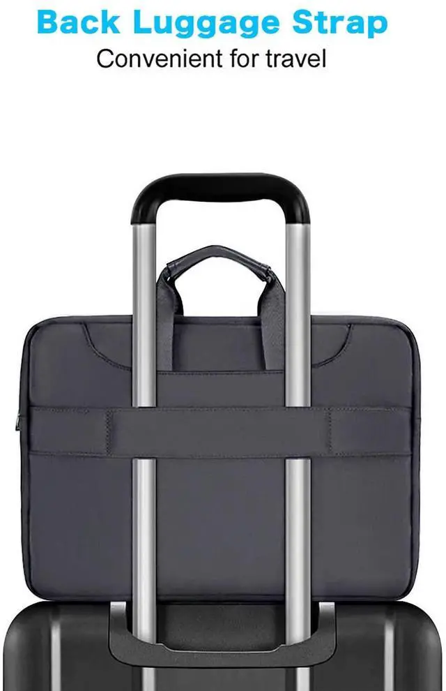 Alt view image 4 of 5 - MOSISO 360 Protective Laptop Shoulder Bag Compatible with MacBook Air/Pro, 13-13.3 inch Notebook, Compatible with MacBook Pro 14 inch M5 M4 M3 M2 M1,Matching Color Sleeve with Belt, Slate Gray