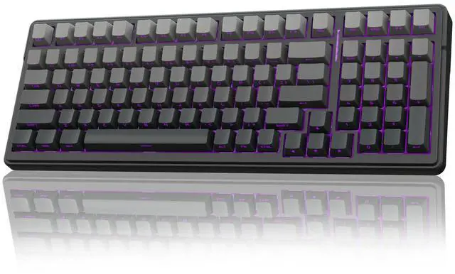 Alt view image 2 of 5 - AULA Wireless Keyboard Combo - F99 Pro Mechanical Keyboard, Gasket Hot Swappable + SC580X Gaming Mouse, Light Purple