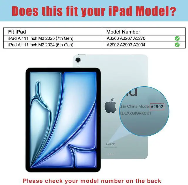 Alt view image 3 of 5 - ProCase 2 Pack Privacy Screen Protector for iPad Air 11 inch 7th (M3) 2025 / 6th (M2) 2024, Anti-Spy Tempered Glass Film for iPad Air 7/6