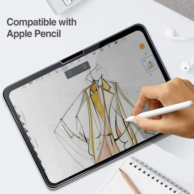 Alt view image 5 of 5 - ProCase 2 Pack Privacy Screen Protector for iPad Air 11 inch 7th (M3) 2025 / 6th (M2) 2024, Anti-Spy Tempered Glass Film for iPad Air 7/6