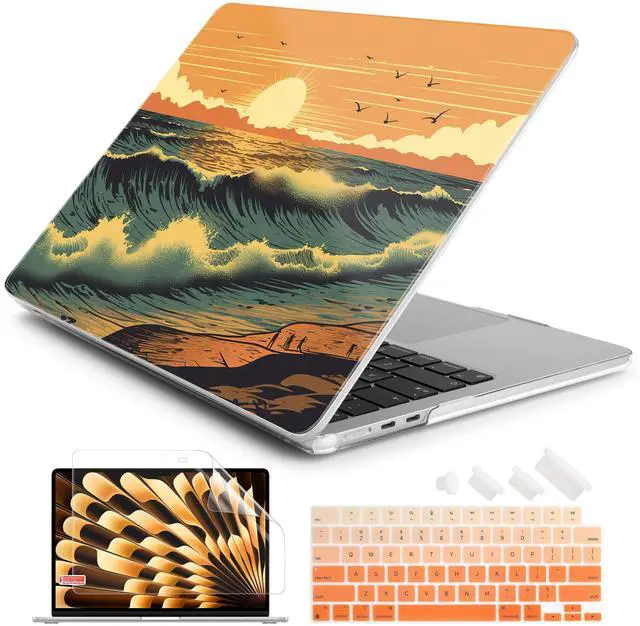 Main image of Batianda Premium Case for New MacBook Air 15 inch 2025 M4 2024 2023 with M3 M2 Chip Model A3114 A2941, Designed Protective Plastic Hardshell & Keyboard Cover & Screen Protector, Dusk