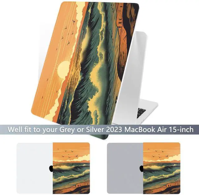 Alt view image 2 of 5 - Batianda Premium Case for New MacBook Air 15 inch 2025 M4 2024 2023 with M3 M2 Chip Model A3114 A2941, Designed Protective Plastic Hardshell & Keyboard Cover & Screen Protector, Dusk