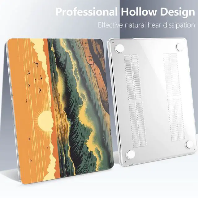 Alt view image 5 of 5 - Batianda Premium Case for New MacBook Air 15 inch 2025 M4 2024 2023 with M3 M2 Chip Model A3114 A2941, Designed Protective Plastic Hardshell & Keyboard Cover & Screen Protector, Dusk