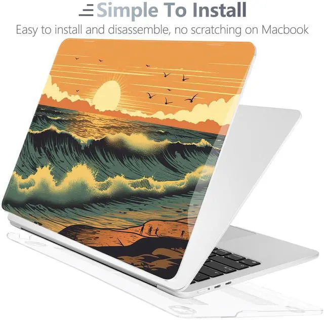 Alt view image 4 of 5 - Batianda Premium Case for New MacBook Air 15 inch 2025 M4 2024 2023 with M3 M2 Chip Model A3114 A2941, Designed Protective Plastic Hardshell & Keyboard Cover & Screen Protector, Dusk