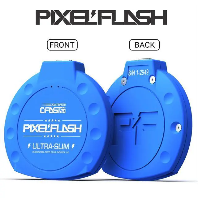 Alt view image 3 of 5 - PixelFlash CFast 2.0 Card Reader USB C (Blue) - Memory Card Adapter with Cabled Type-C USB 3.1 Gen 2, Up to 10Gbps File Transfer, Ultra-Slim & Anti-Slip Rubber Shell, Compatible with Most Brands & OS