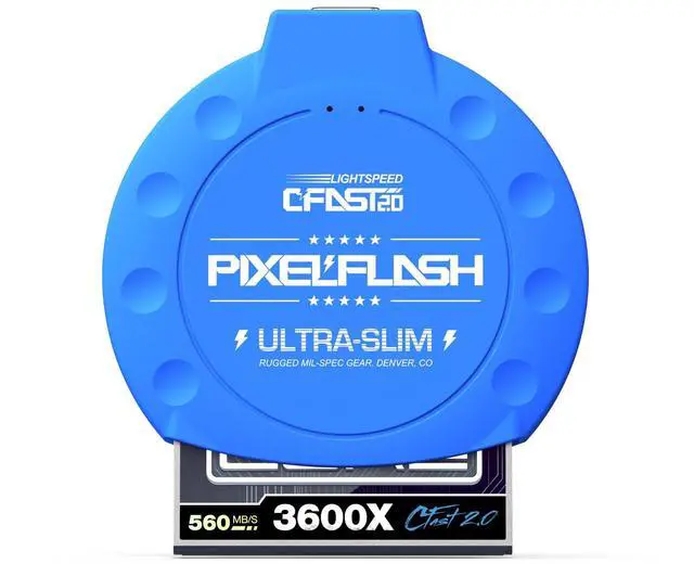 Alt view image 5 of 5 - PixelFlash CFast 2.0 Card Reader USB C (Blue) - Memory Card Adapter with Cabled Type-C USB 3.1 Gen 2, Up to 10Gbps File Transfer, Ultra-Slim & Anti-Slip Rubber Shell, Compatible with Most Brands & OS