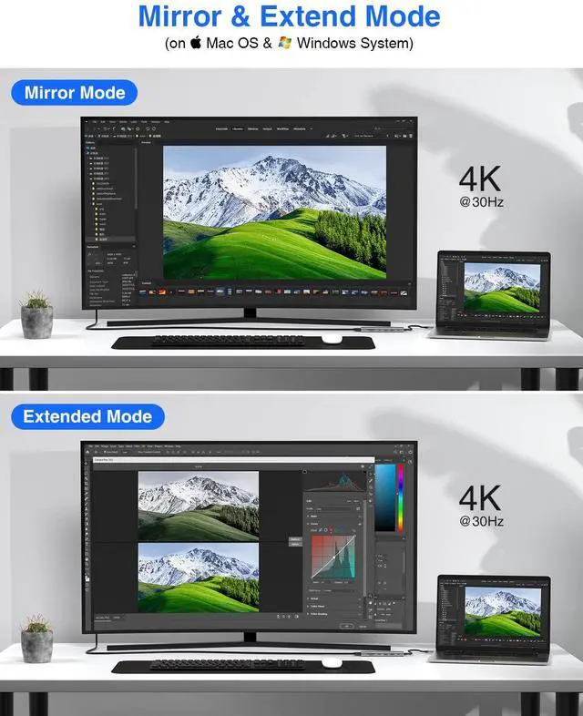 Alt view image 2 of 5 - TOTU 7-in-1 Type C Hub: 4K HDMI, 2x USB 3.0, 1x USB C PD, SD/TF Card Reader, 90W USB-C PD for MacBook & Type C Laptops