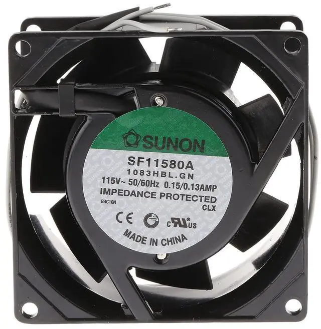 Alt view image 3 of 4 - SUNON SF11580A-1083HBL.GN SF Series 2400/2850 RPM 80 x 80 x 38 mm 24/31 CFM 115 VAC Ball Bearing Fan - 1 item(s)
