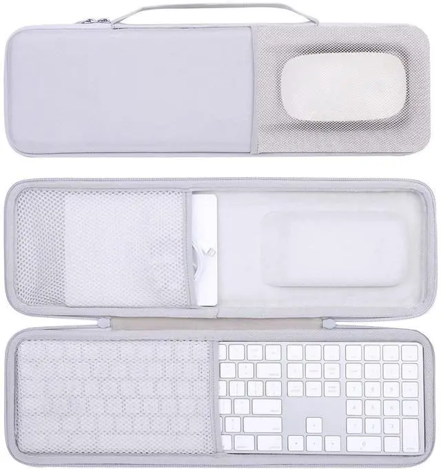 Main image of co2CREA Hard Case Replacement for Apple Magic Keyboard with Touch ID and Numeric Keypad + Apple Magic Mouse (White Case)
