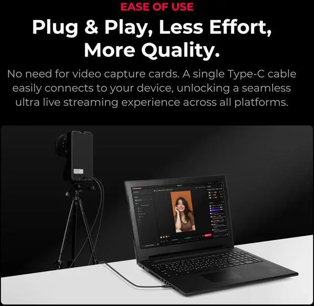 Alt view image 3 of 5 - YOLOLIV YoloCam S7, 4K60 Live Streaming Camera with Interchangeable Lens, ToF AutoFocus, MFT Mount, Simultaneous HDMI Out & USB Out(Camera Only)