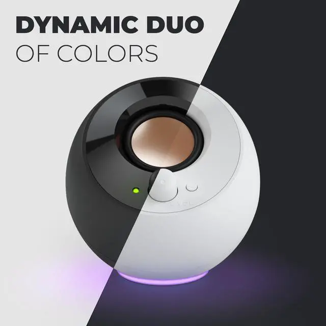 Alt view image 4 of 5 - Creative Pebble SE Minimalist 2.0 USB-C Powered PC Speakers with RGB Lighting , 3.5 mm AUX-in, Up to 4.4W RMS Power for Computers and Laptops (Black)