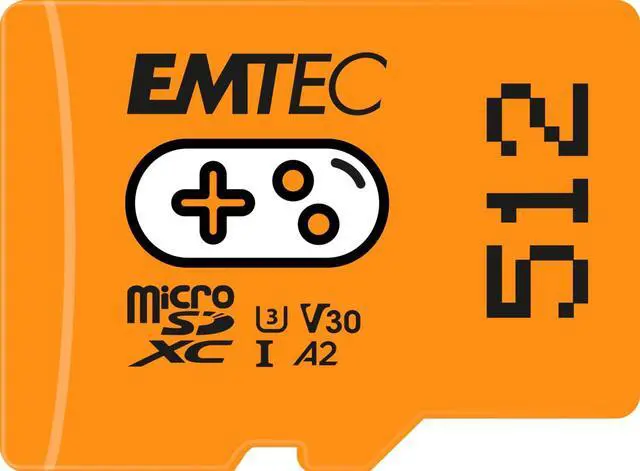 Alt view image 2 of 5 - EMTEC Gaming Micro SD Card, MicroSDXC Memory Card for Nintendo-Switch, Wyze, GoPro, Dash Cam, Security Camera, 4K Video Recording, UHS-I A1 U3 V30 C10, up to 100MB/s (512, GB)