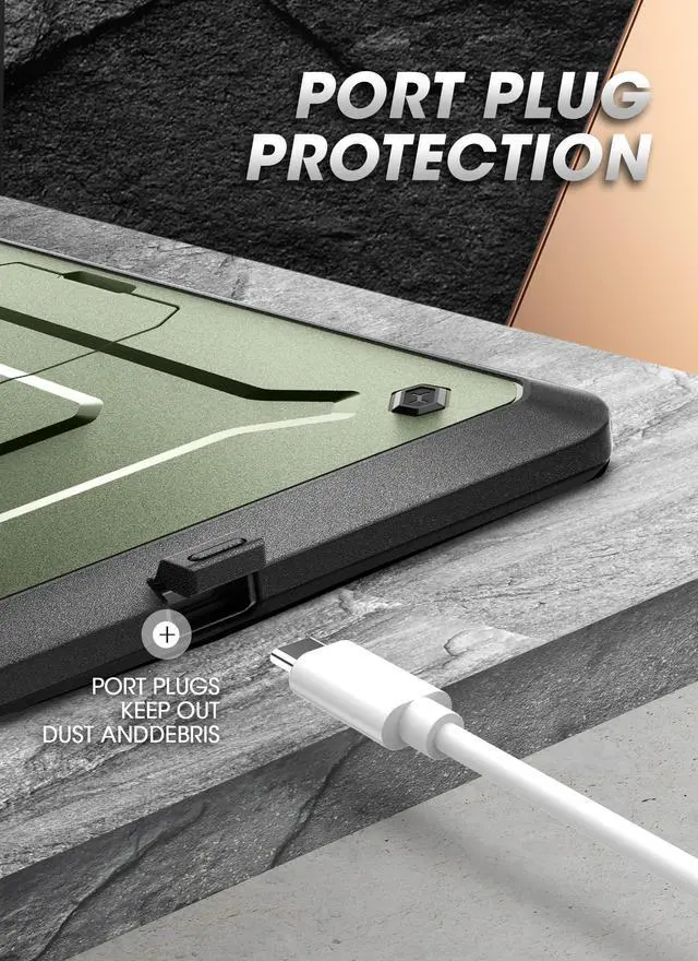 Alt view image 4 of 5 - SUPCASE Unicorn Beetle Pro Series Rugged Full Body Case for Samsung Galaxy Tab S7 FE 12.4 inch (2021) with Built-in Screen Protector & Pen Holder S (Guldan)