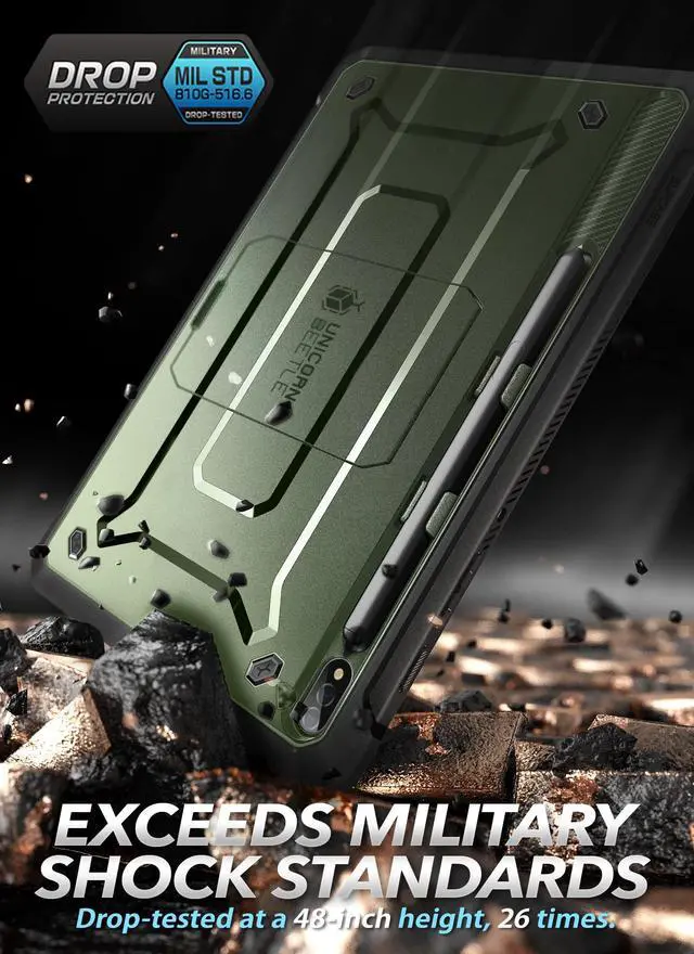 Alt view image 5 of 5 - SUPCASE Unicorn Beetle Pro Series Rugged Full Body Case for Samsung Galaxy Tab S7 FE 12.4 inch (2021) with Built-in Screen Protector & Pen Holder S (Guldan)