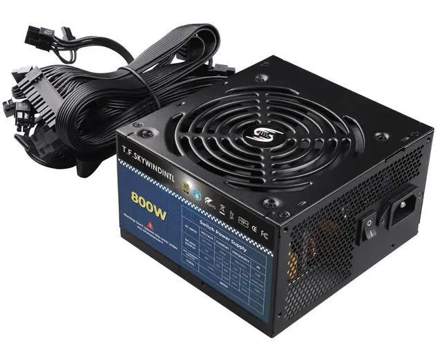 Main image of 800W PSU 80 Plus Gold Standard ATX Computer Power Supply Non Modular Build-in 125MM Ultra-Quiet FDB Fan with 20+4Pin Motherboard Power for Desktop Gaming PC Server