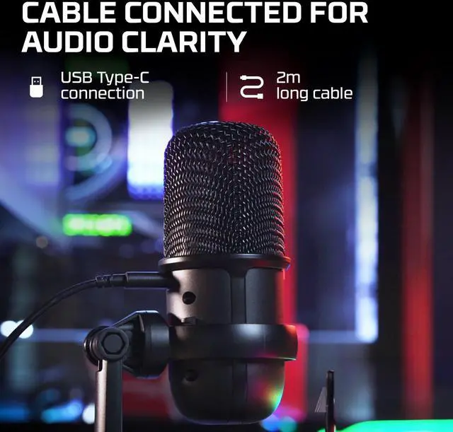 Alt view image 3 of 5 - HyperX SoloCast - USB Condenser Gaming Microphone, for PC, PS4, PS5 and Mac, Tap-to-Mute Sensor, Cardioid Polar Pattern, great for Streaming, Podcasts, Twitch, YouTube, Discord,Black