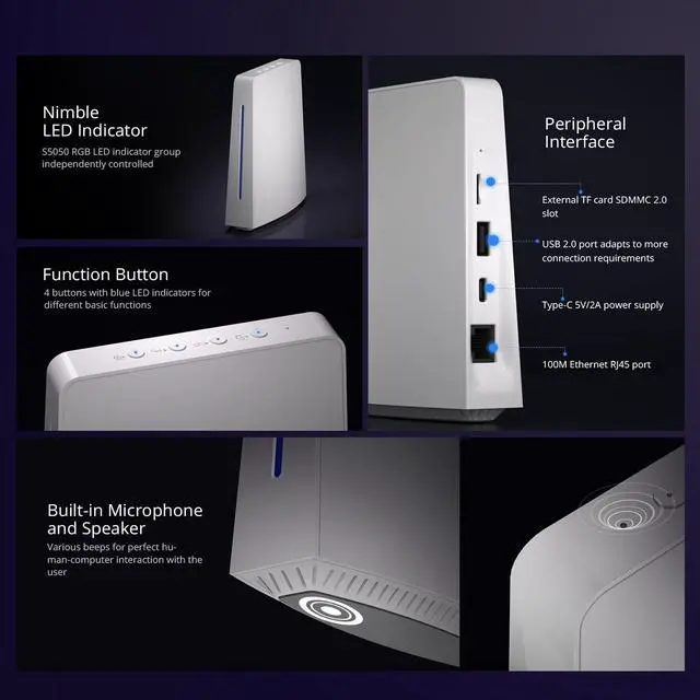 Alt view image 2 of 5 - SONOFF iHost Smart Home Hub, 2G Central Control Gateway, Private Local Server for Secure Home Automation, LAN&Zigbee Compatibility, Local Data Storage and Open API for Customization(RV1109 DDR4 2GB)