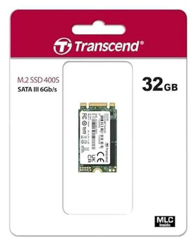 Alt view image 2 of 5 - Transcend 32GB MTS400S M.2 2242 SATA III SSD, Internal Solid State Drive, Compatible with Laptop & PC Desktop, B+M Key, Dram Cache, B+M Key - TS32GMTS400S