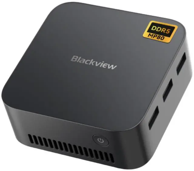 Main image of Blackview MP80 Mini PC DDR5 Intel N95, Mini Computers 16GB RAM 512GB M.2 SSD, Micro PC Office Computer, 4K UHD 3 HDMI, Dual LAN RJ45/Wi-Fi/Bluetooth, Energy-Efficient, Business/Home