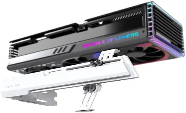 Main image of EZDIY-FAB GPU Holder Brace Graphics Card GPU Support Video Card Holder Bracket, Strenchable Structure, Video Card Sag Holder/Holster Bracket Support RX7990XTX, RTX4090, White-341-3