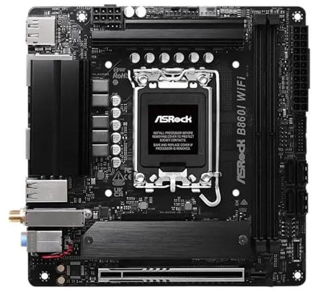 Alt view image 2 of 5 - ASRock Intel Core Ultra B860 LGA1851 B860I WiFi 6E DDR5 8933 MHz 128GB M.2 Mini ITX Motherboard SATA3 6.0 Gb/s PCIe 5.0