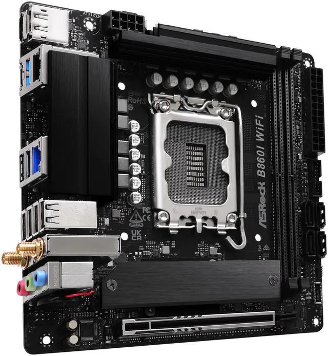 Alt view image 5 of 5 - ASRock Intel Core Ultra B860 LGA1851 B860I WiFi 6E DDR5 8933 MHz 128GB M.2 Mini ITX Motherboard SATA3 6.0 Gb/s PCIe 5.0
