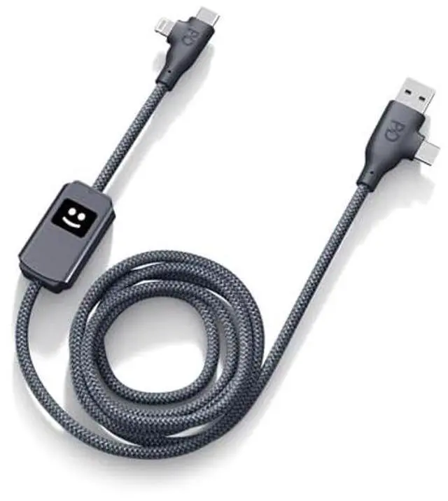 Main image of Xoopar Multi USB Cable 3-in-1 Fast Charger 100W Compatible with All Smartphones Universal Fast Charger in Recycled Plastic - USB USB-C Lightning - Mr. ALU 1M - Black