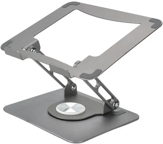Alt view image 4 of 5 - Uncaged Ergonomics Swivel Laptop Stand for Desk, Adjustable Computer iPad Stand for Desk w/ 360 Rotation, Portable Laptop Holder for Home Office Ergonomic Supplies (Space Gray)