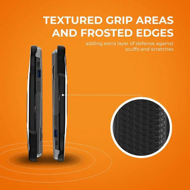 Alt view image 5 of 5 - Gumdrop SlimTech Hard Shell Laptop Case Fits HP Fortis 11 G10 Chromebook (Clamshell) Rugged Drop Tested Shockproof Lightweight Reliable Device Protection for Office Travel Business Professional Black