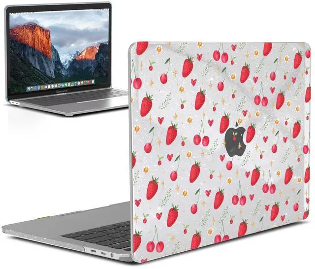 Main image of IBENZER Compatible with 2025 2024 M2 MacBook Pro 13 Inch Case 2024-2016 M1 A2338 A2289 A2251 A2159 A1989 A1706 A1708, Hard Shell Case for Mac Pro 13 (2025-2016), Strawberry, MT13-STBY