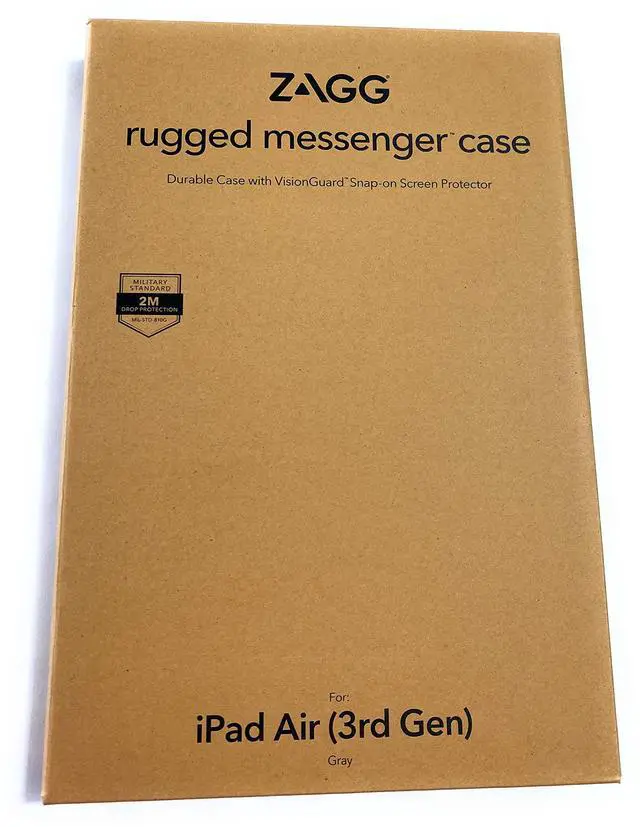 Alt view image 3 of 3 - ZAGG Rugged Messenger - Case Only - Protective, Durable Husky Case Made for Apple iPad 10.5 - Gray
