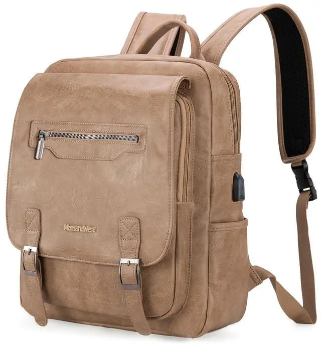 Main image of Montana West Laptop Backpack Purse for Women Vintage Backpack Casual Daypack for Travel Work with USB Charging Port