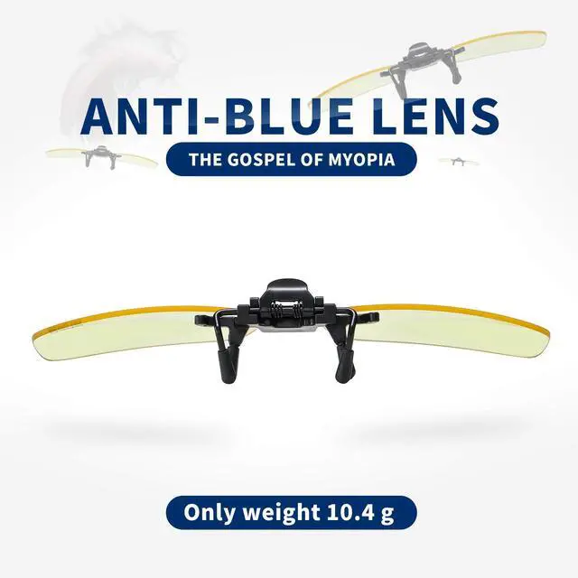 Alt view image 4 of 5 - DUCO Clip-on Blue Light Blocking Computer Glasses Unisex Anti Blue Ray UV Blocking Glasses 8012