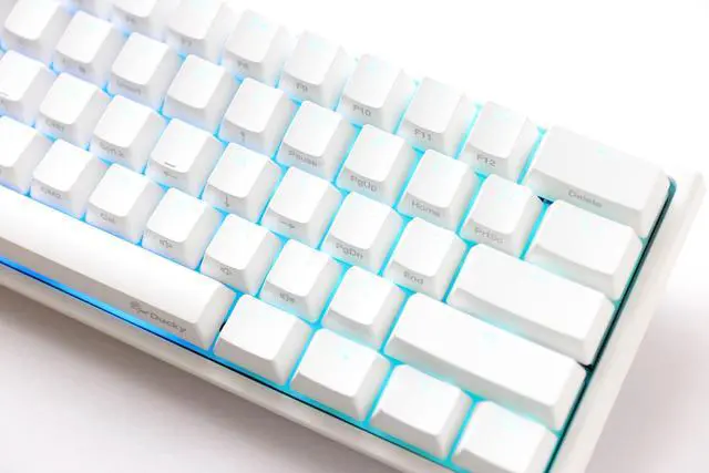 Alt view image 4 of 5 - Ducky One 2 Pro Mini White Edition Mechanical Keyboard, RGB LED - Cherry Silver (US)