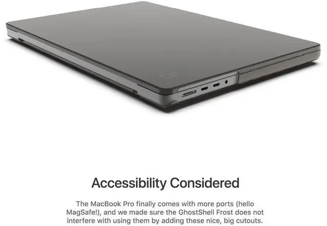 Alt view image 4 of 5 - UPPERCASE GhostShell(tm) Frost Premium Hardshell Case with Scratch-Resistant Textured Matte Finish Compatible with 2022 2024 MacBook Air 13" Apple Silicon M2/M3 A2681 A3113, Gray (No Rubber Coating)