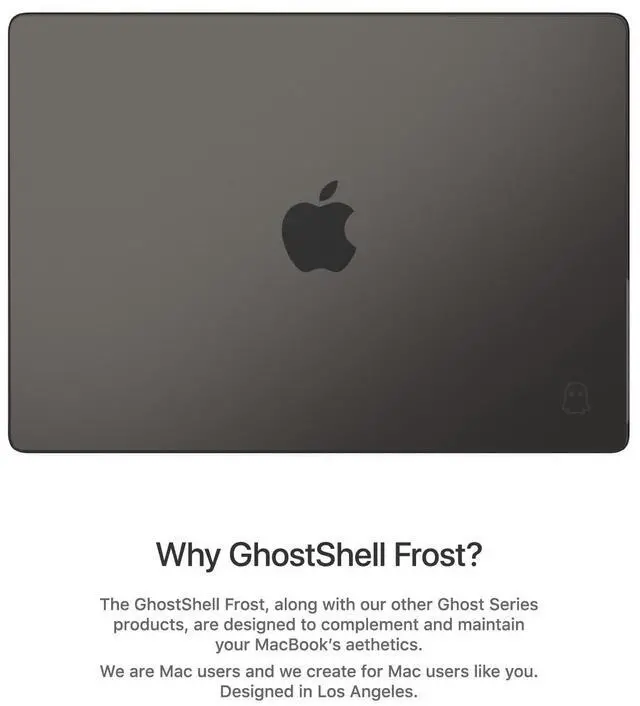 Alt view image 5 of 5 - UPPERCASE GhostShell(tm) Frost Premium Hardshell Case with Scratch-Resistant Textured Matte Finish Compatible with 2022 2024 MacBook Air 13" Apple Silicon M2/M3 A2681 A3113, Gray (No Rubber Coating)
