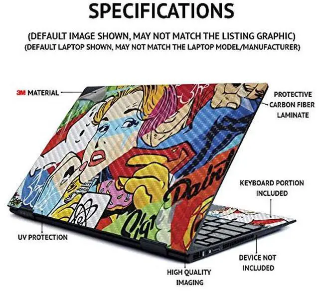 Alt view image 3 of 4 - MightySkins Carbon Fiber Skin for Alienware m17 R2 (2019) - Late Turtle | Protective, Durable Textured Carbon Fiber Finish | Easy to Apply, Remove, and Change Styles | Made in The USA