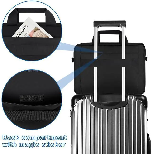 Alt view image 2 of 5 - Alfheim 14 inch Laptop Bag Briefcase Shoulder Bag for Men Women, Water Repellent Lightweight Messenger Bag for School Travel Business,Compatible with Macbook Air/Macbook Pro 14"/Ultrabook Notebook 14"