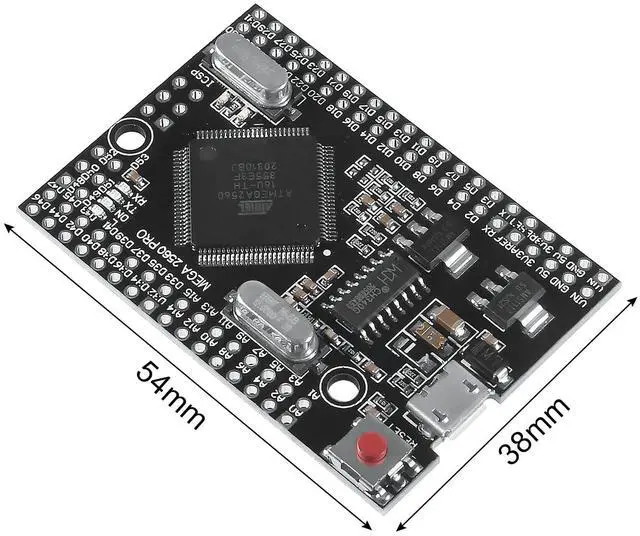 Alt view image 2 of 5 - Alinan 3pcs ATMEGA 2560 PRO Embed CH340G/ATMEGA2560-16AU Pro Mega Module with Male Pinheader Compatible with MEGA2560