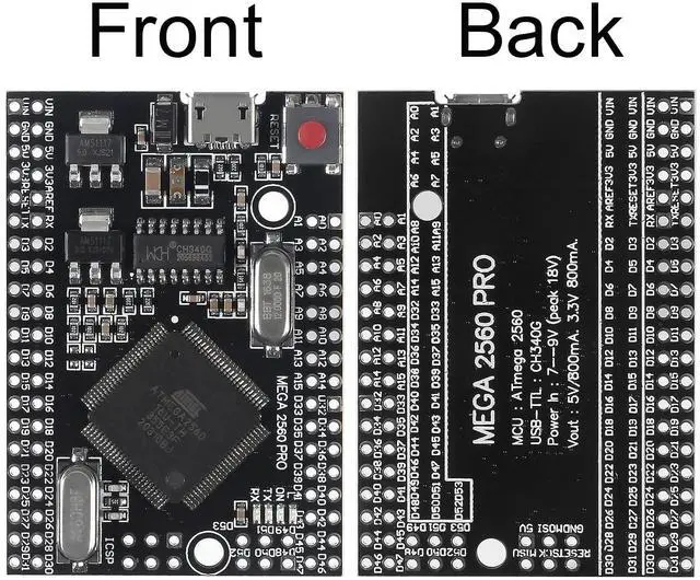 Alt view image 3 of 5 - Alinan 3pcs ATMEGA 2560 PRO Embed CH340G/ATMEGA2560-16AU Pro Mega Module with Male Pinheader Compatible with MEGA2560