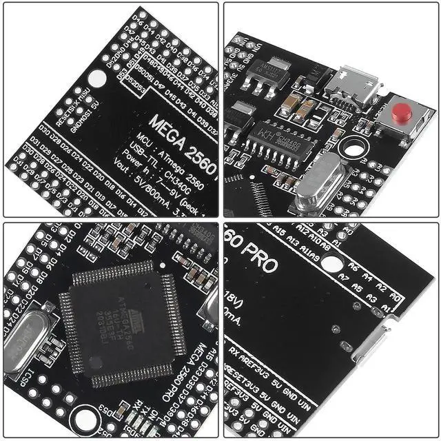 Alt view image 4 of 5 - Alinan 3pcs ATMEGA 2560 PRO Embed CH340G/ATMEGA2560-16AU Pro Mega Module with Male Pinheader Compatible with MEGA2560